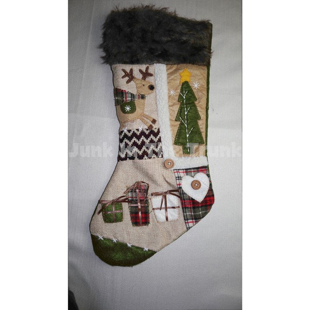 Christmas green stocking